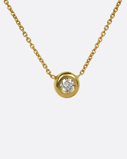 Round Diamond Pendant Necklace