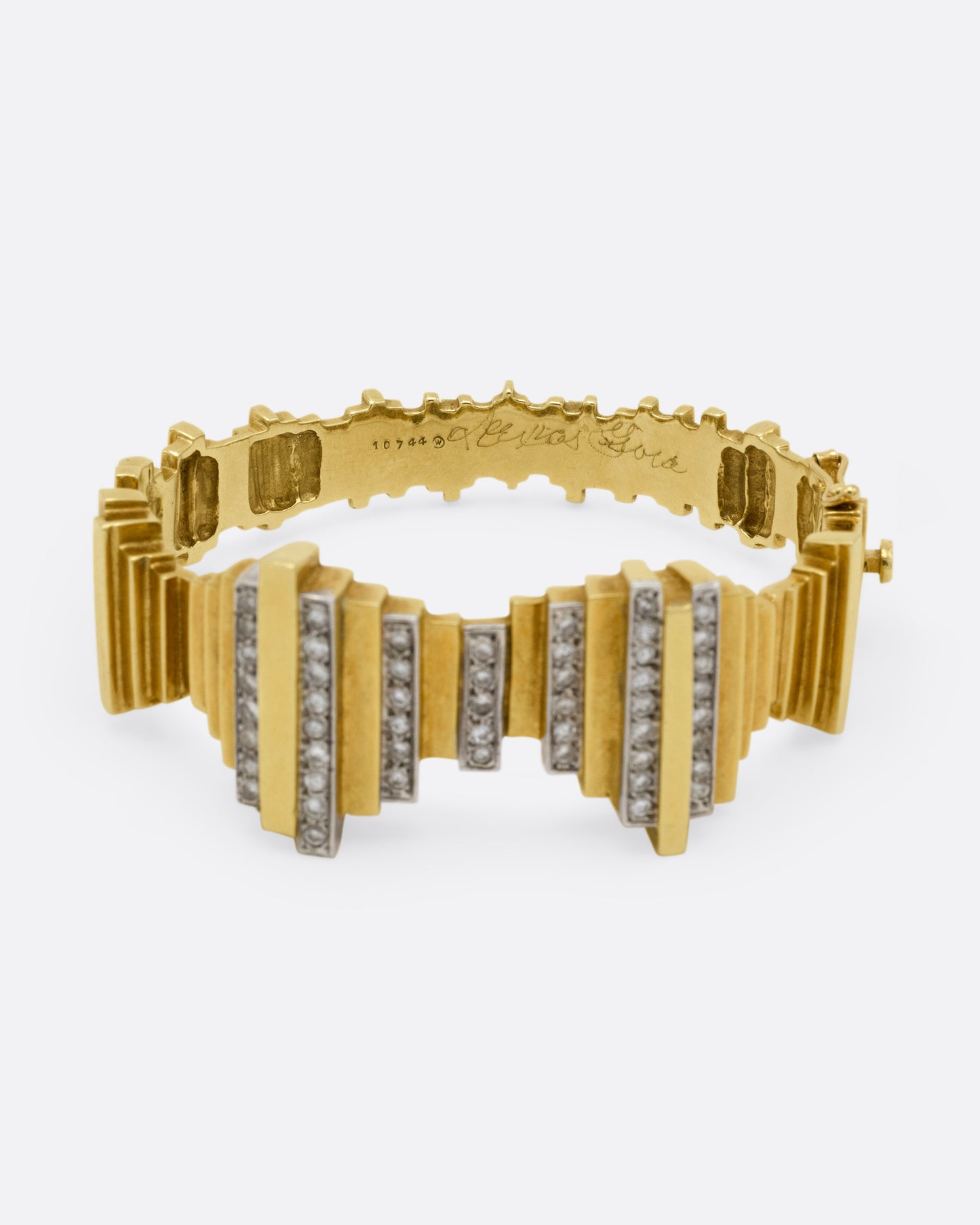 Diamond Hinged Cuff Bracelet