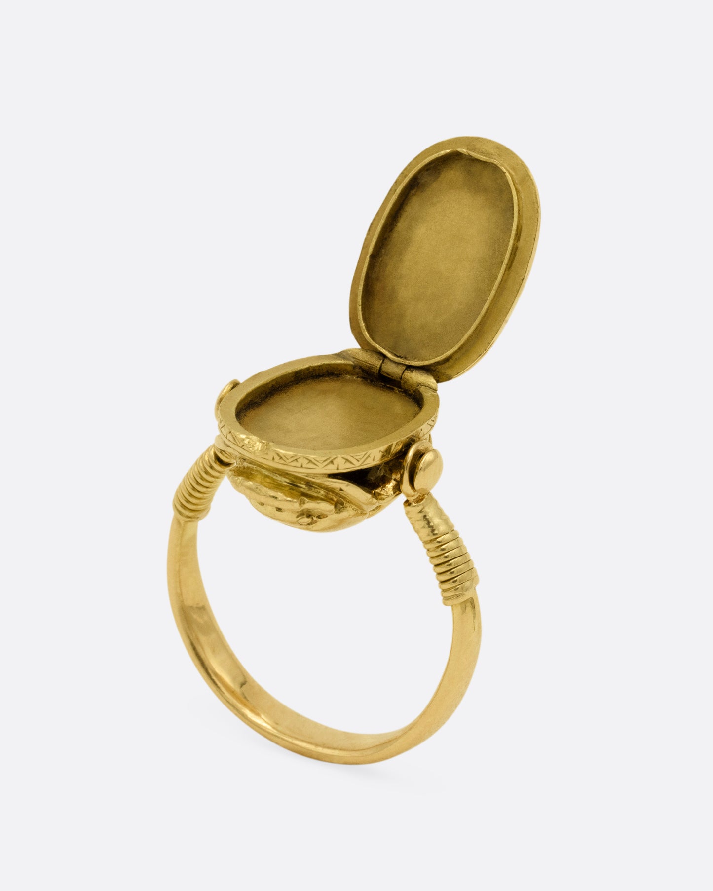 Antique Scarab Locket Ring