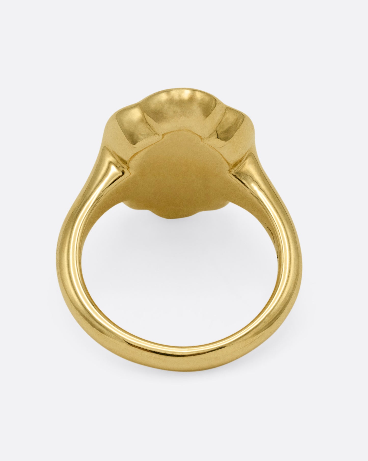 Scalloped Oval Signet Ring