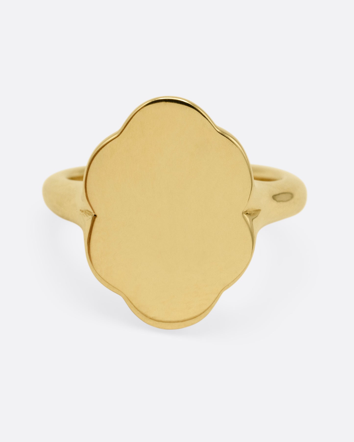 Scalloped Oval Signet Ring