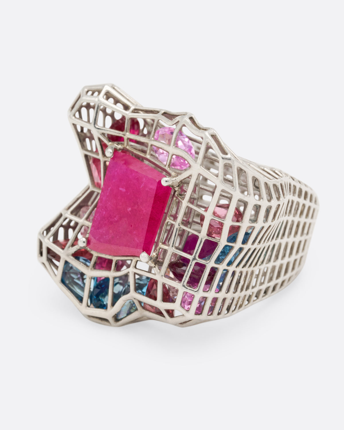 Ruby Cagey Distorted Ring