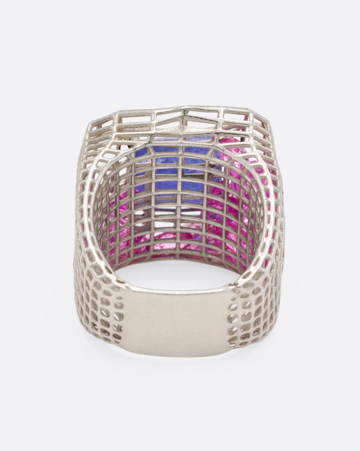 Blue Quartz Cagey Distorted Ring