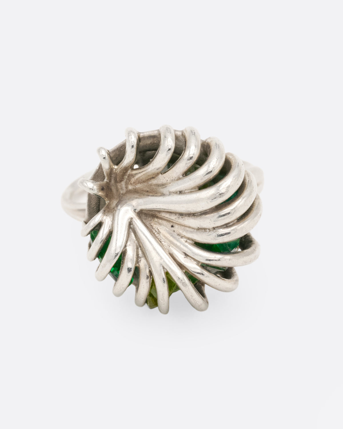 Peridot Distorted Rattle Ring