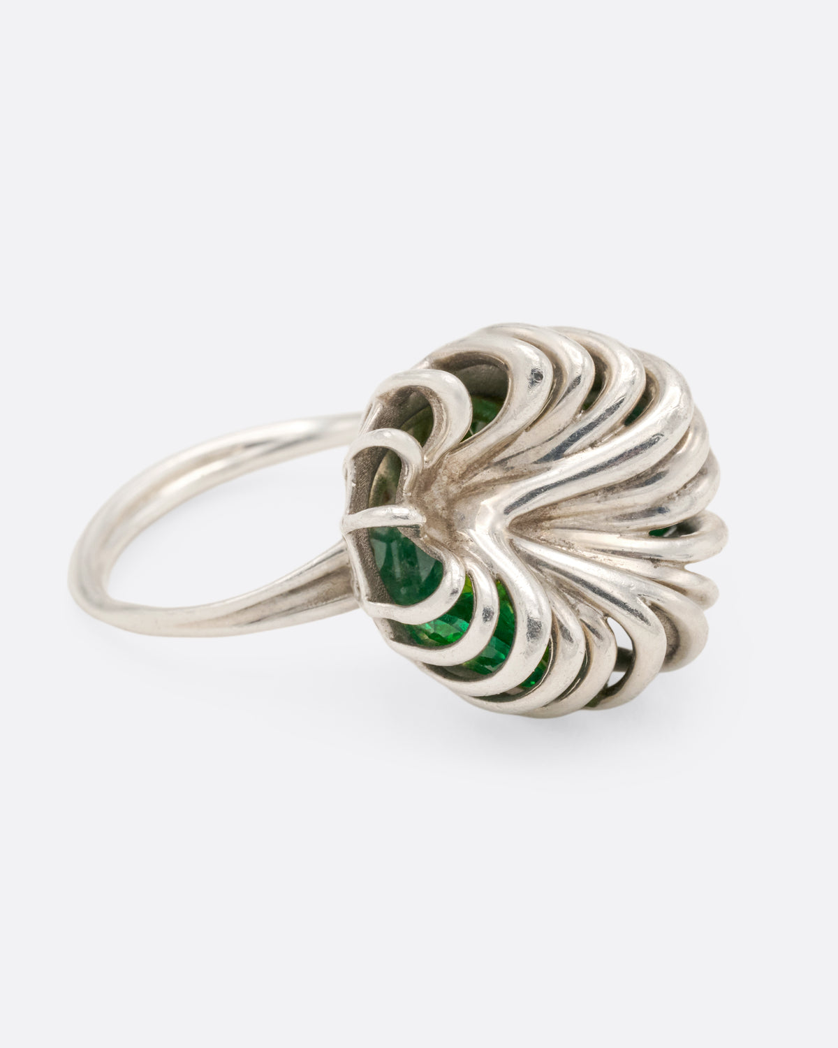 Peridot Distorted Rattle Ring