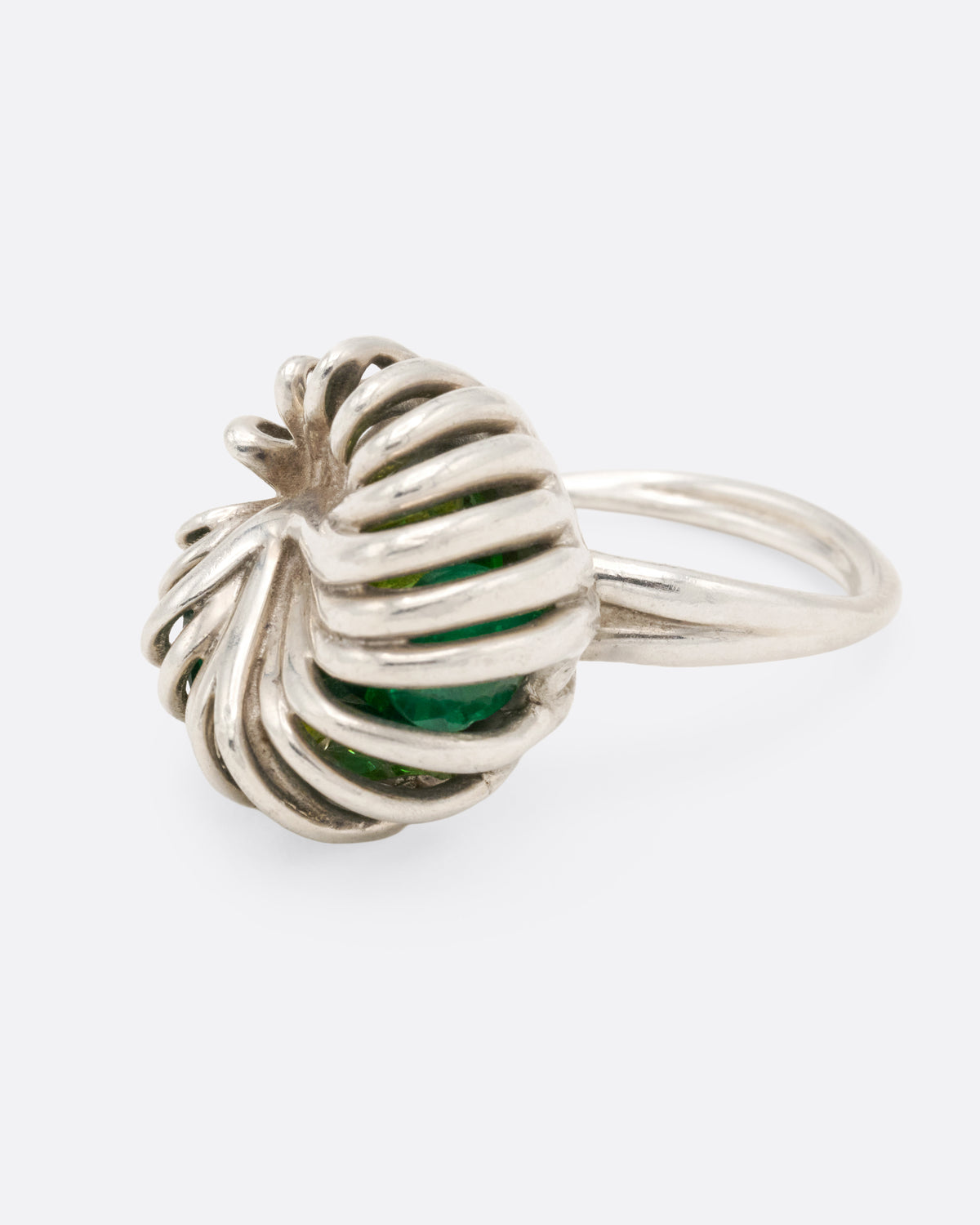 Peridot Distorted Rattle Ring
