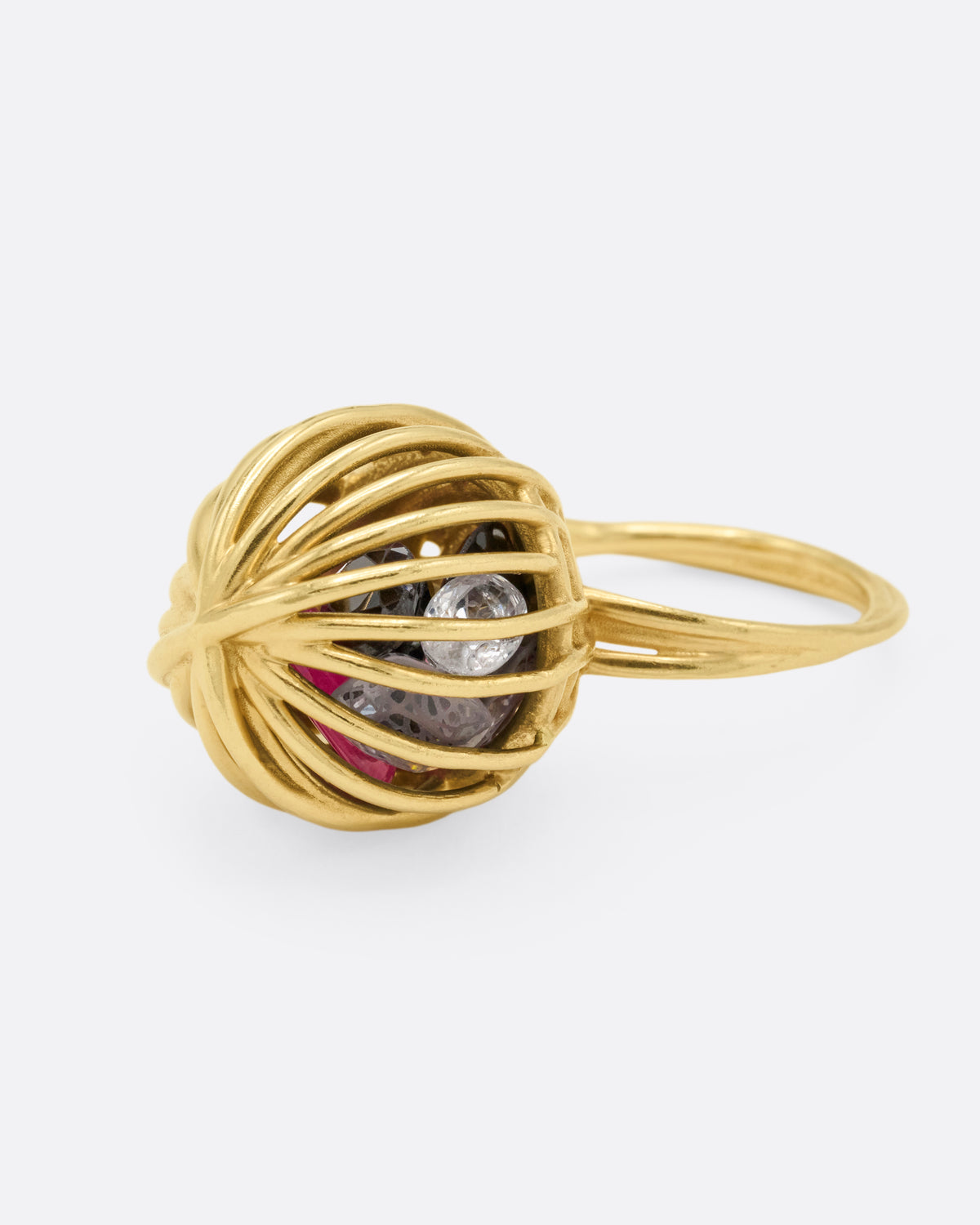 Ruby and Sapphire Rattled Ring