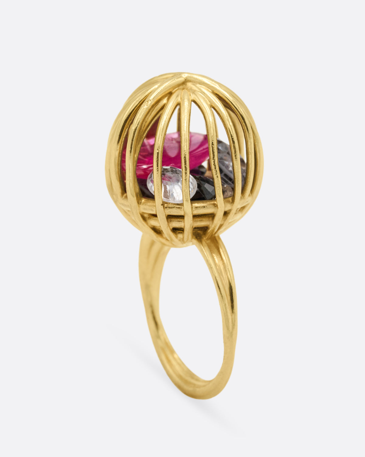 Ruby and Sapphire Rattled Ring