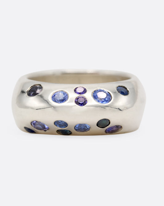 Blue Sapphire Big Boo Ring