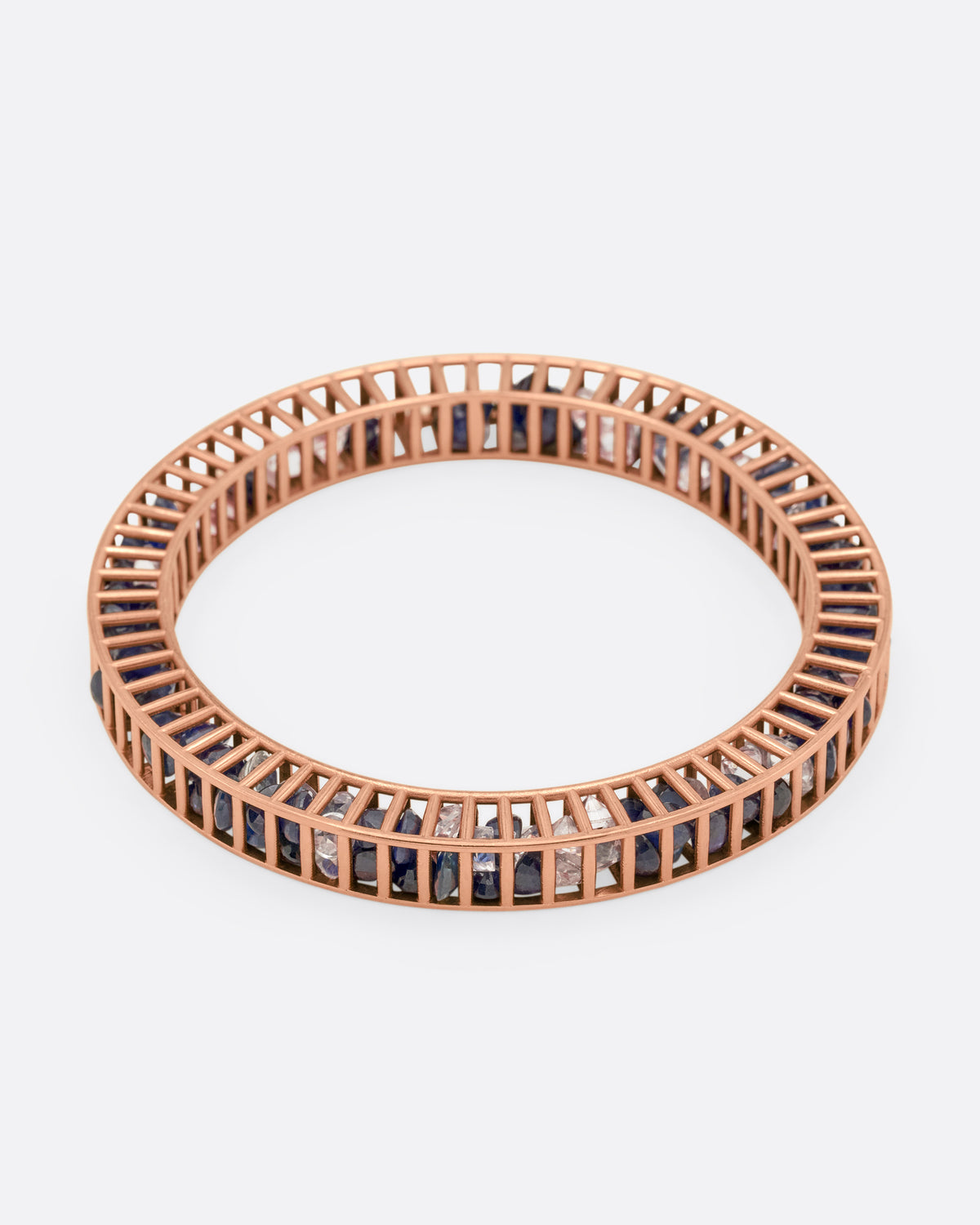 Sapphire Cagey Striped Bangle