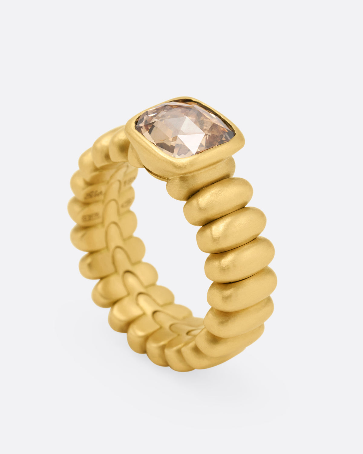 Anello Rigato in Movimento Brown Diamond Ring