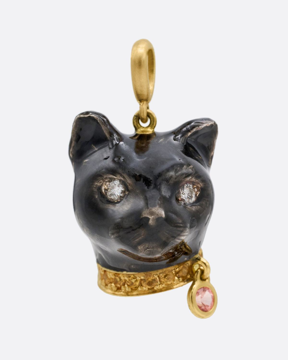 Gatto Nero Diamond and Sapphire Pendant