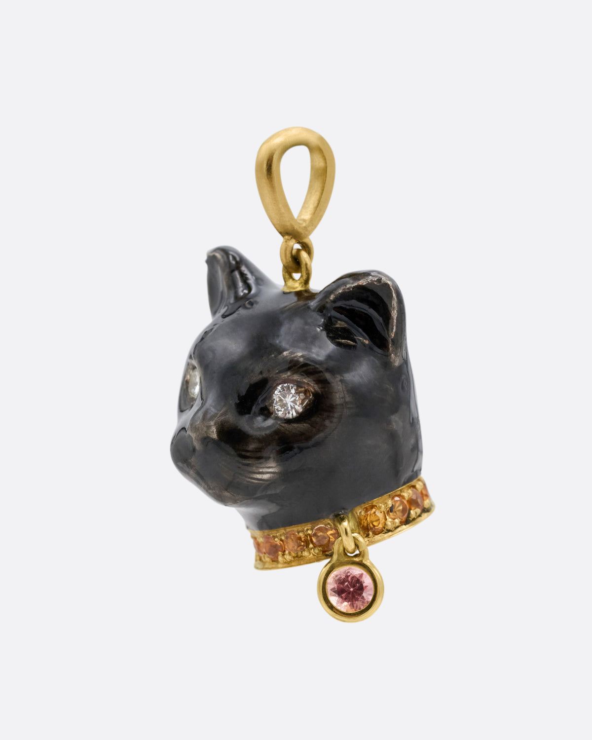 Gatto Nero Diamond and Sapphire Pendant
