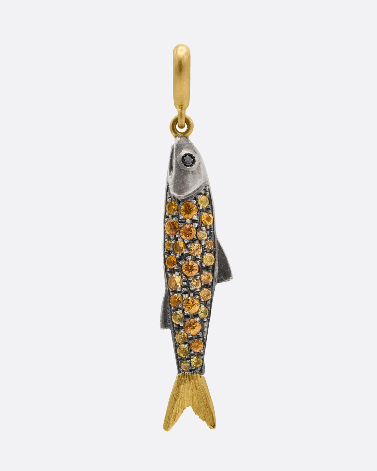 Sapphire and Diamond Sardine Pendant