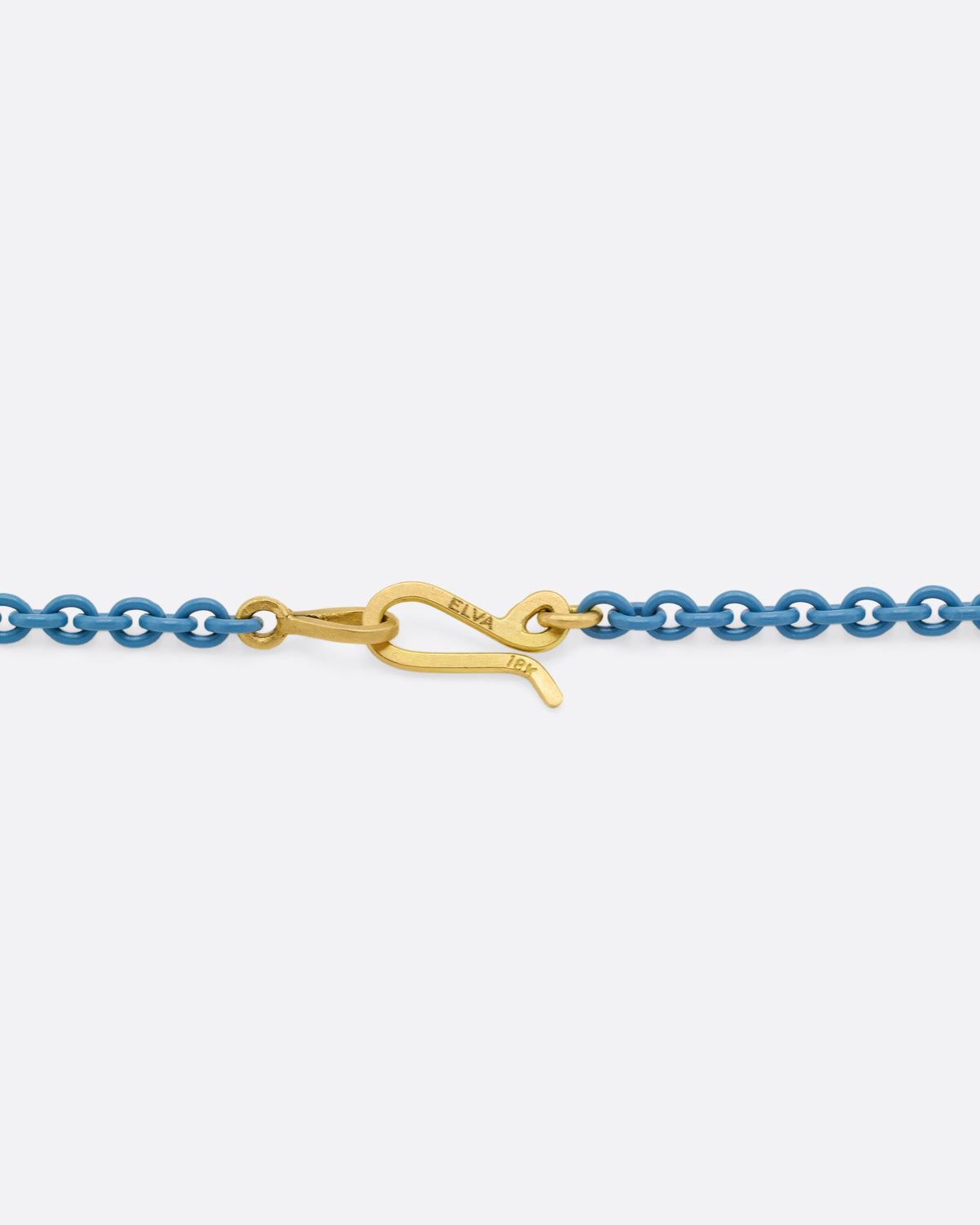 Powder Blue Acrylic Coated Chain Necklace