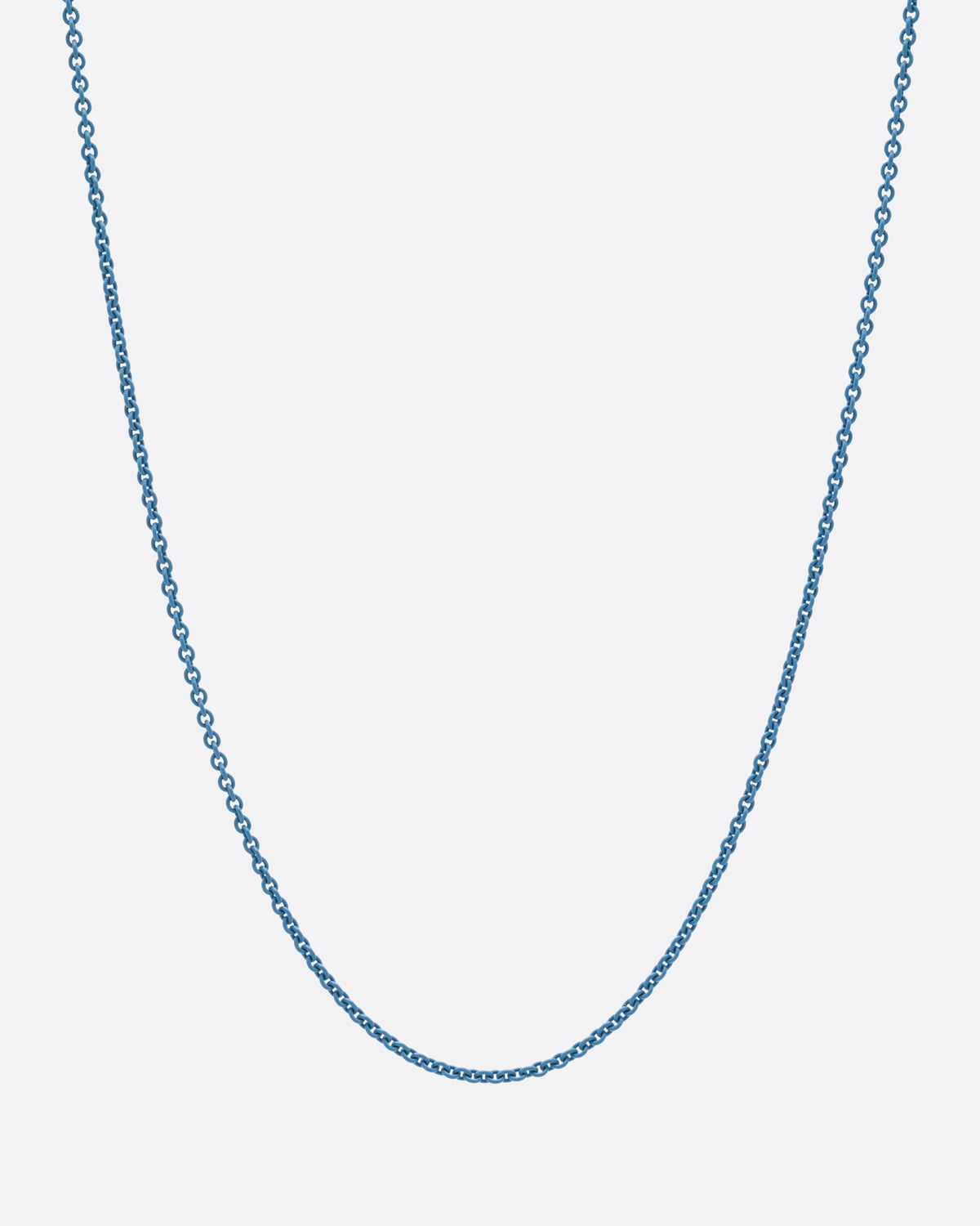 Powder Blue Acrylic Coated Chain Necklace
