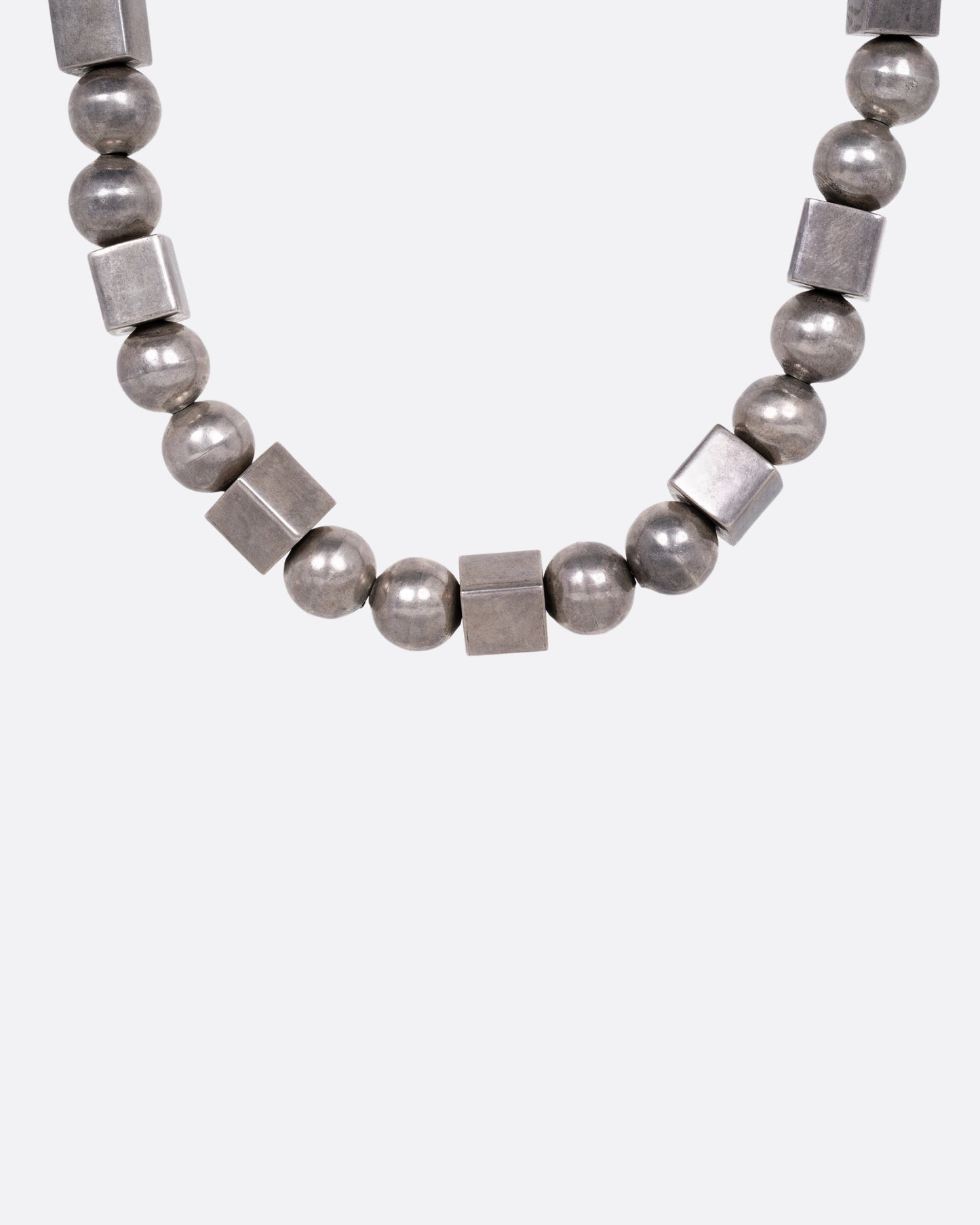 Cube and Sphere Beaded Necklace