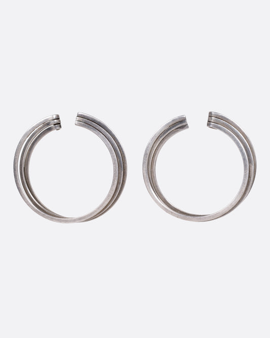 Tri-hoop Stud Earrings