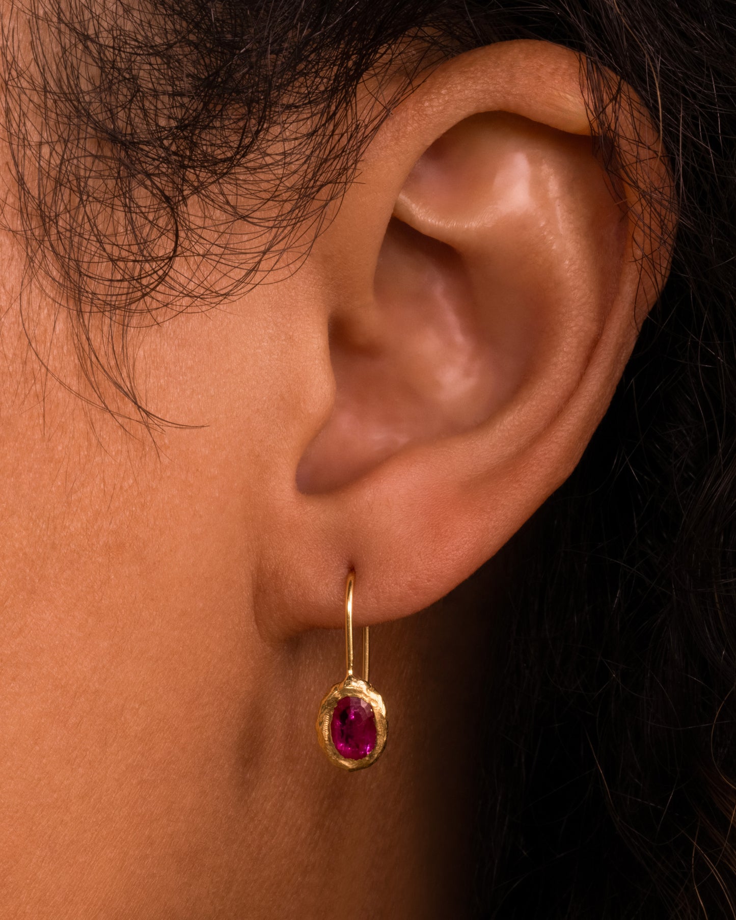 Fixed Hook Emerald Earrings
