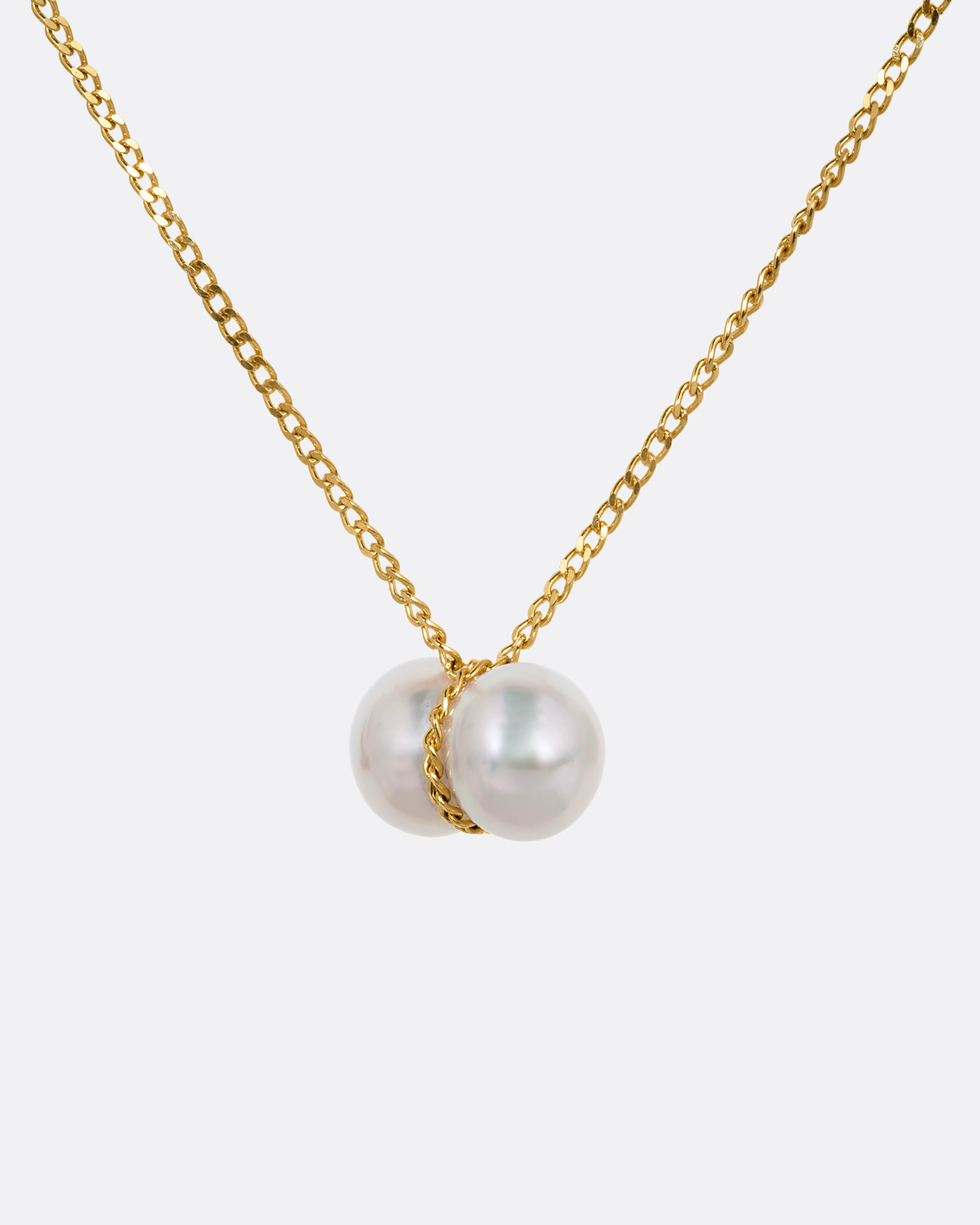 SMALL TWIN PEARL NECKLACE