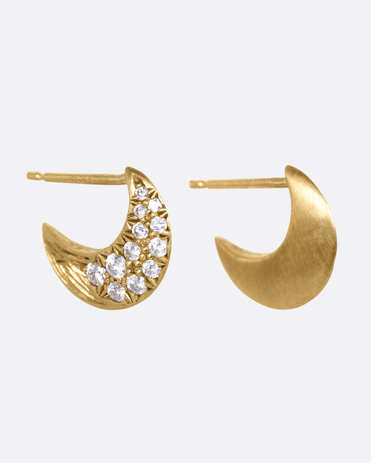 Diamond Small Lua Hoop Earrings