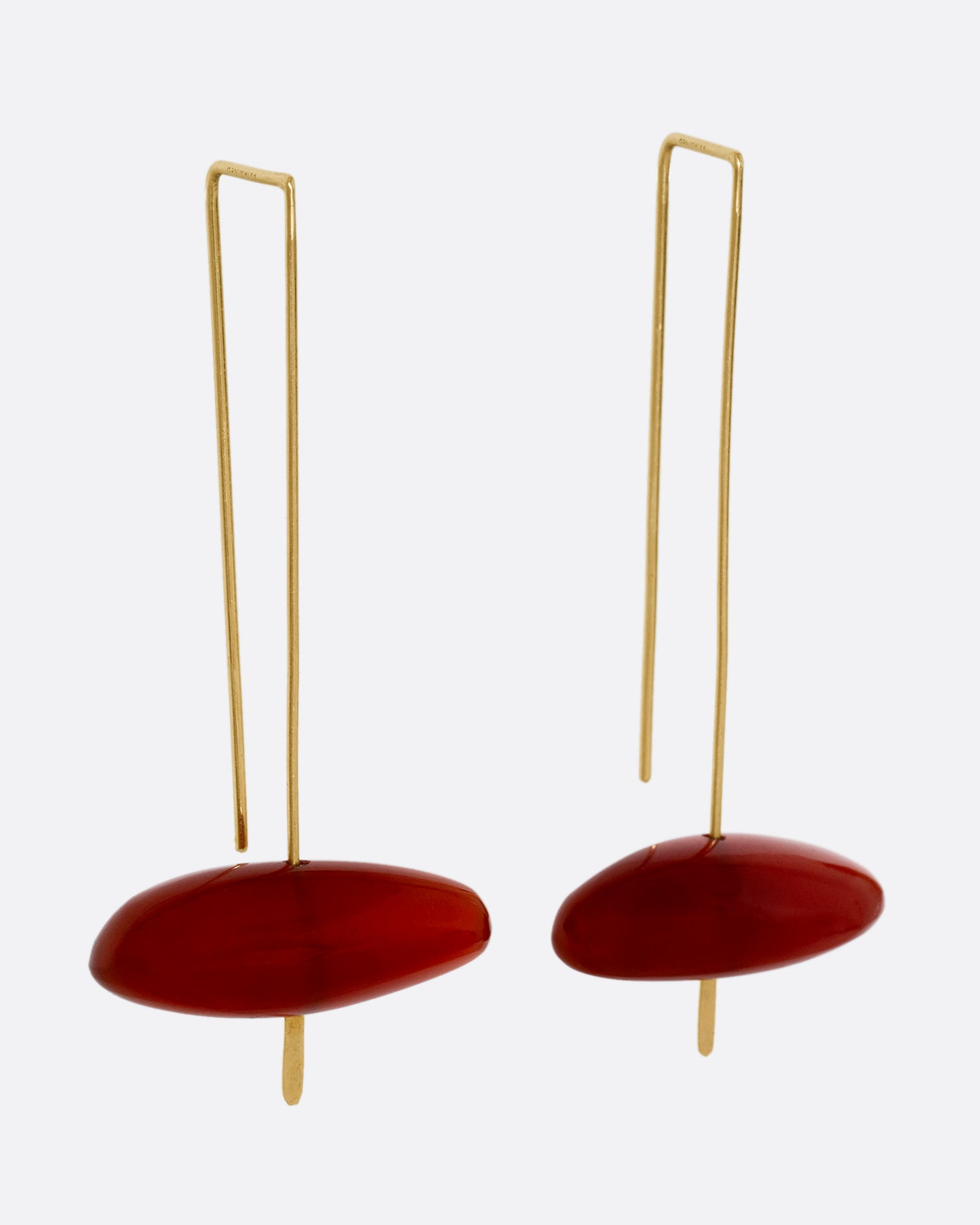 Carnelian Large Hook Earrings
