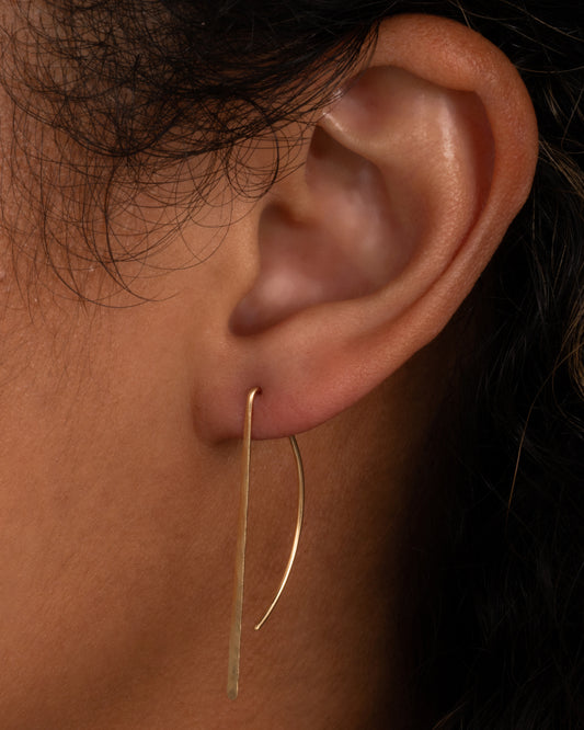 Medium Bow Hook Earrings