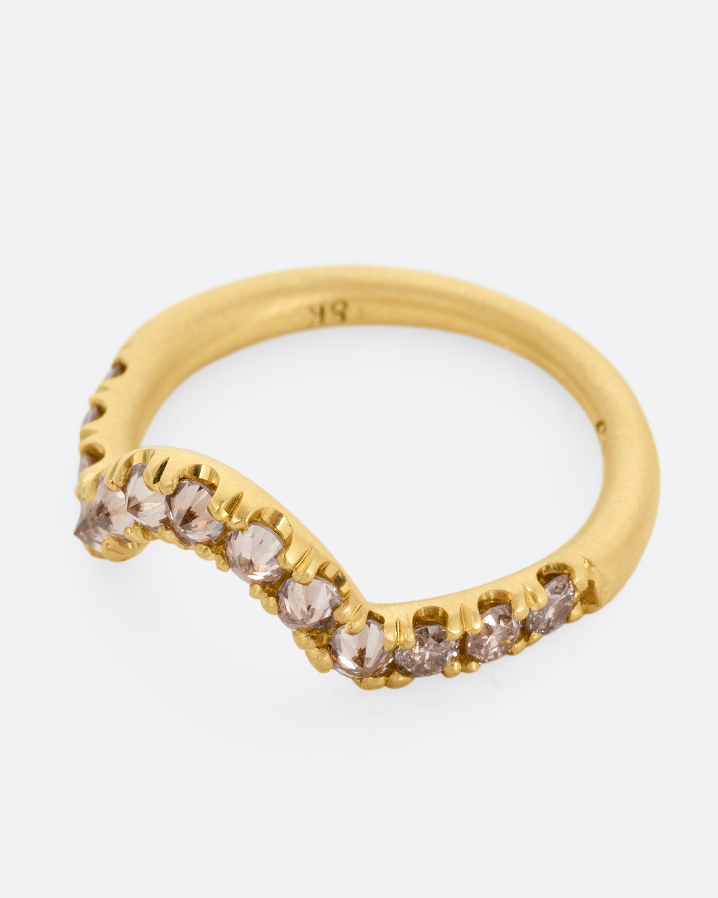 Champagne Diamond Curve Ring