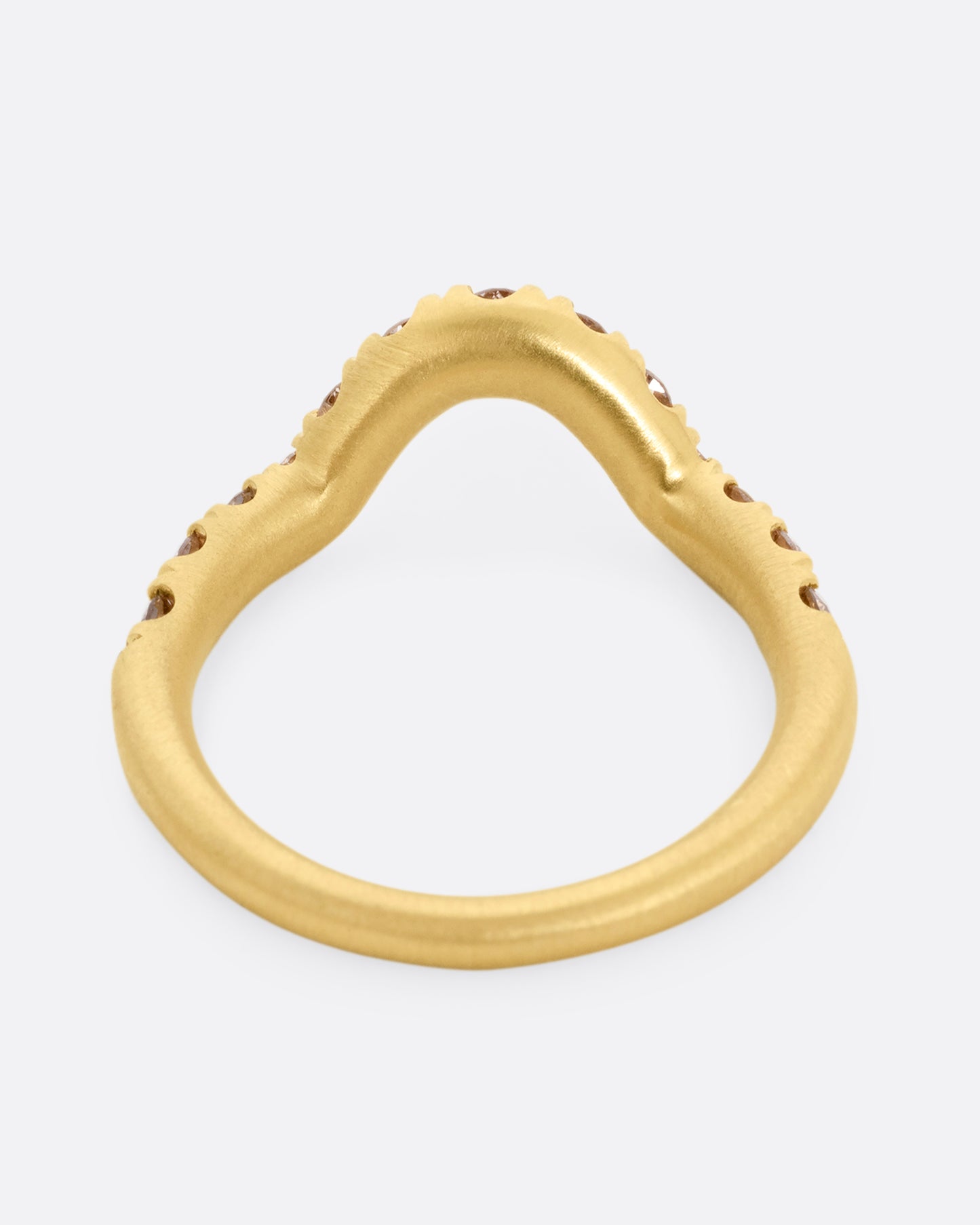 Champagne Diamond Curve Ring