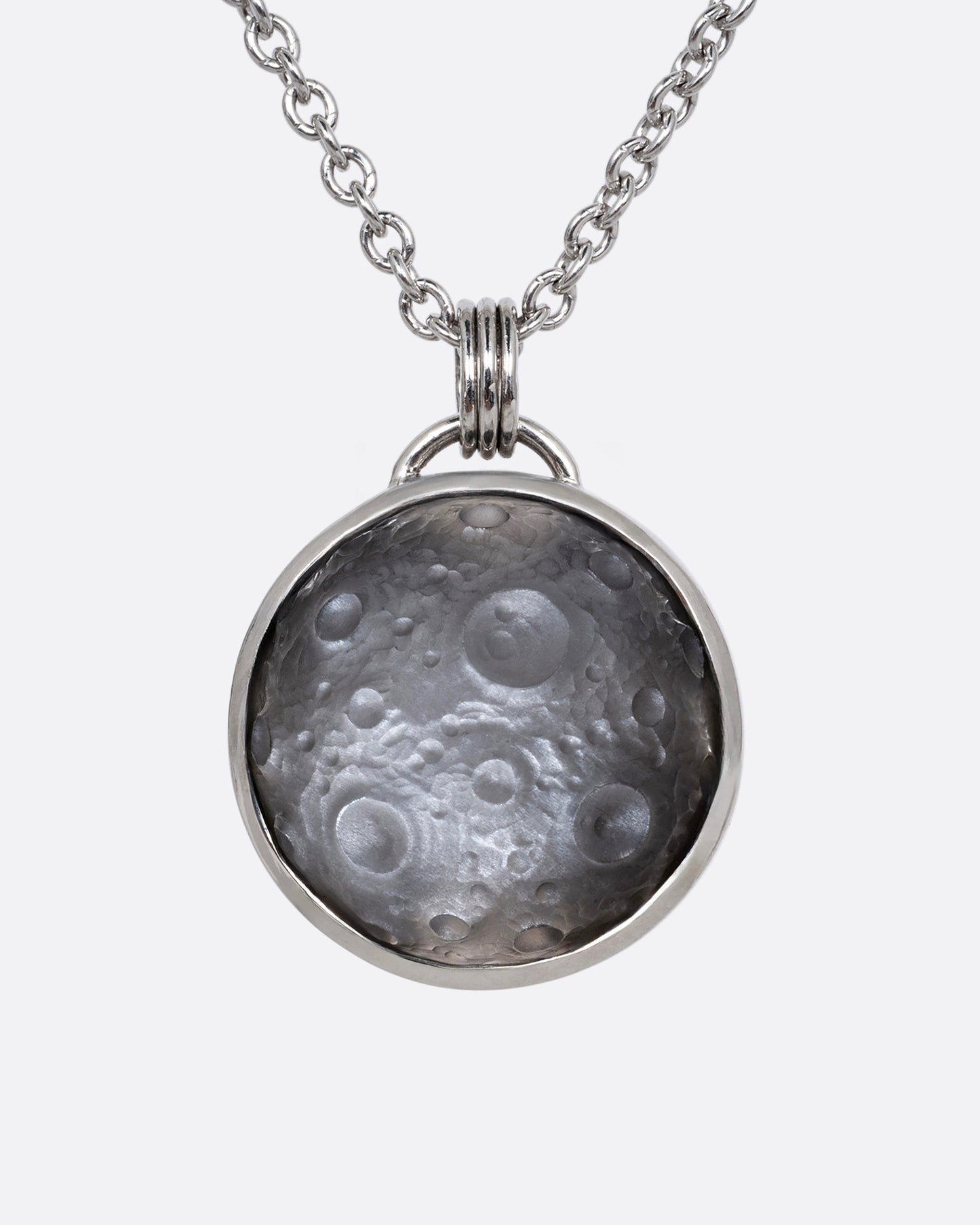 Moonstone Full Moon Intaglio Pendant Necklace