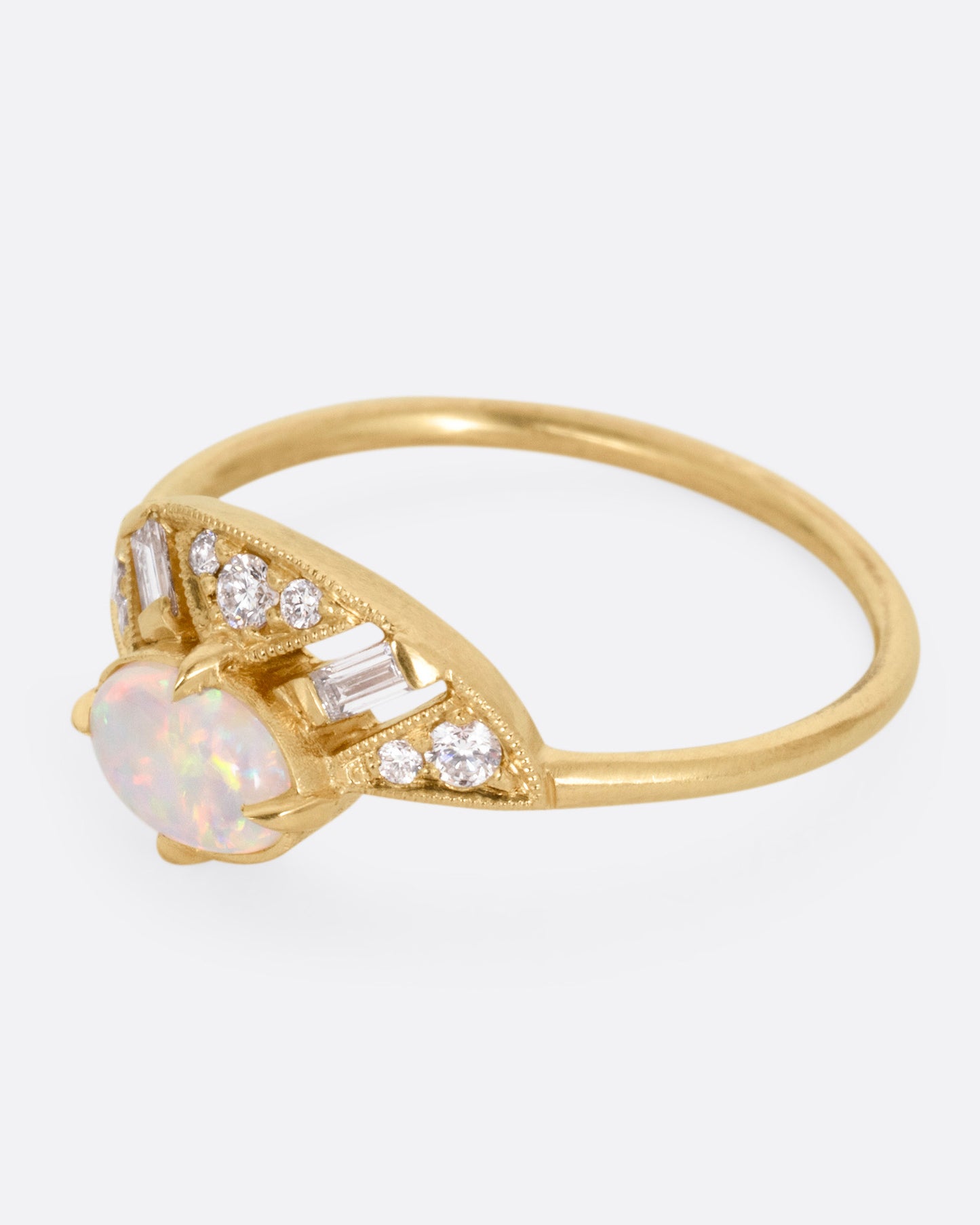 Opal and Diamond Leanne Ring