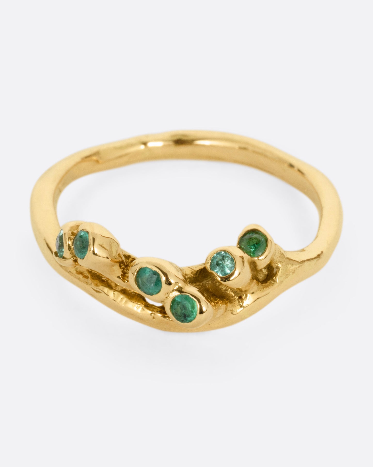 Crown Sea Anemone Emerald Ring