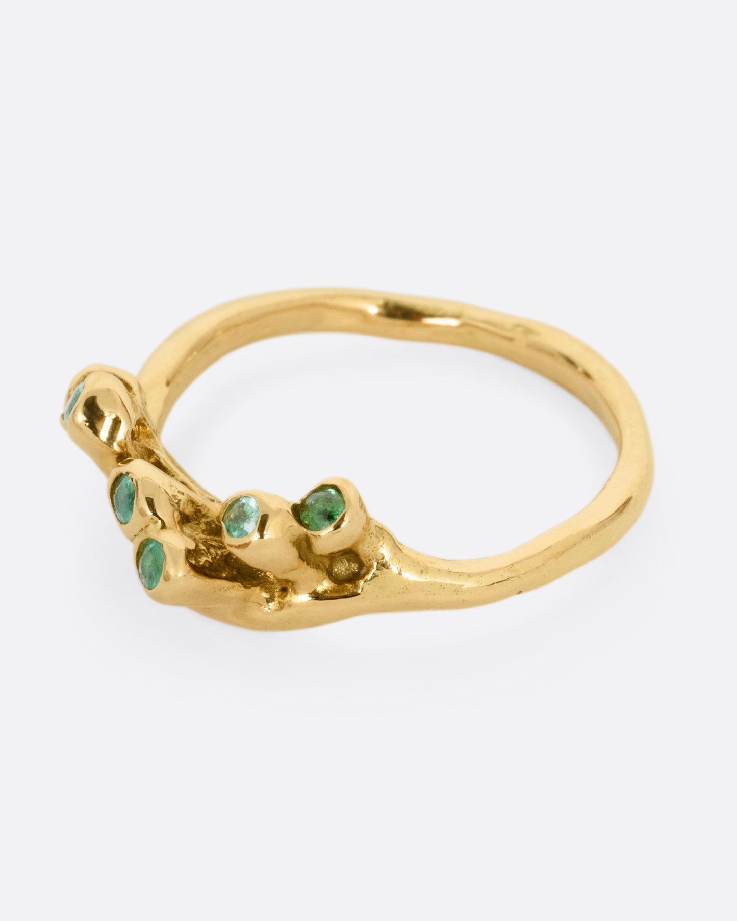 Crown Sea Anemone Emerald Ring
