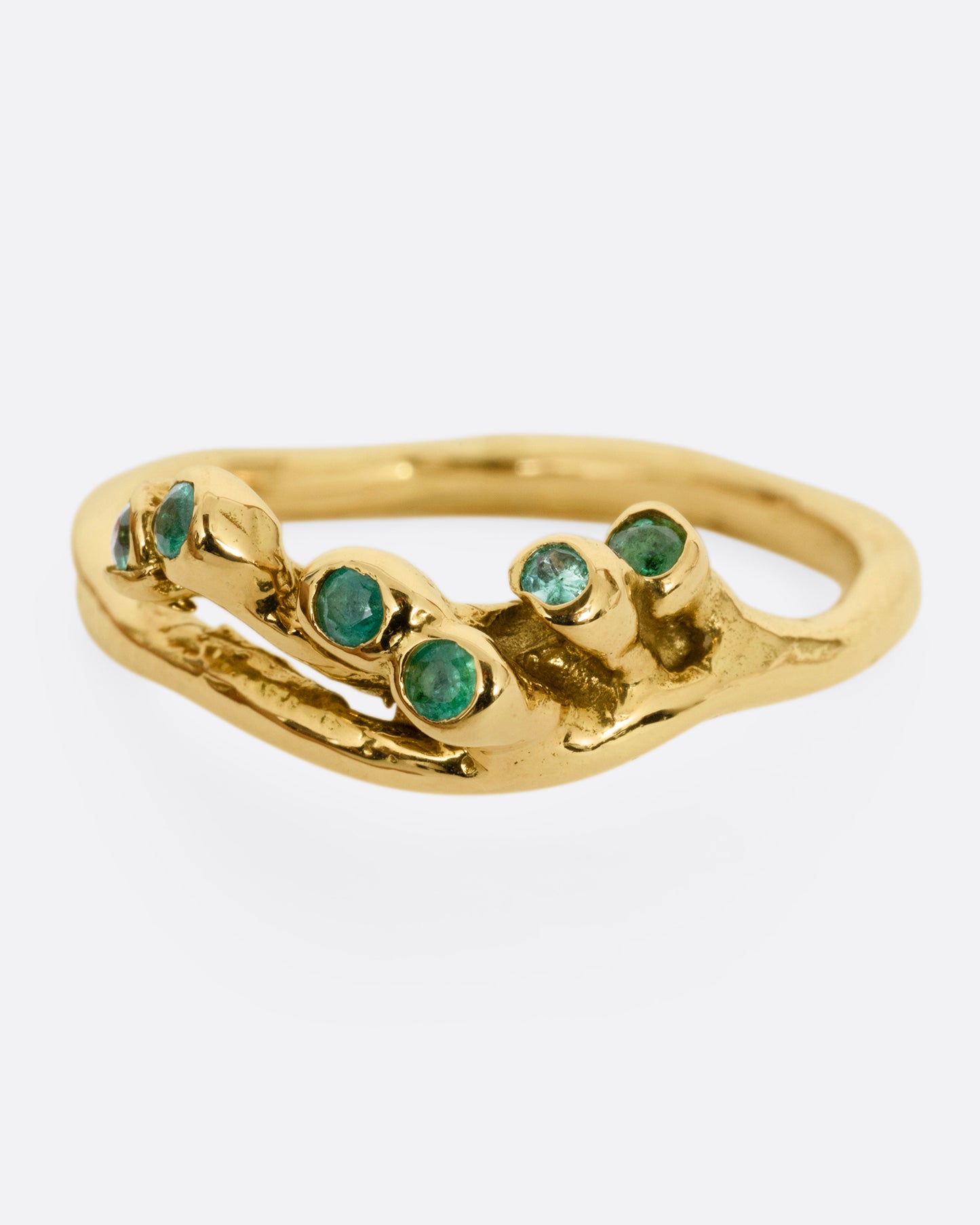 Crown Sea Anemone Emerald Ring