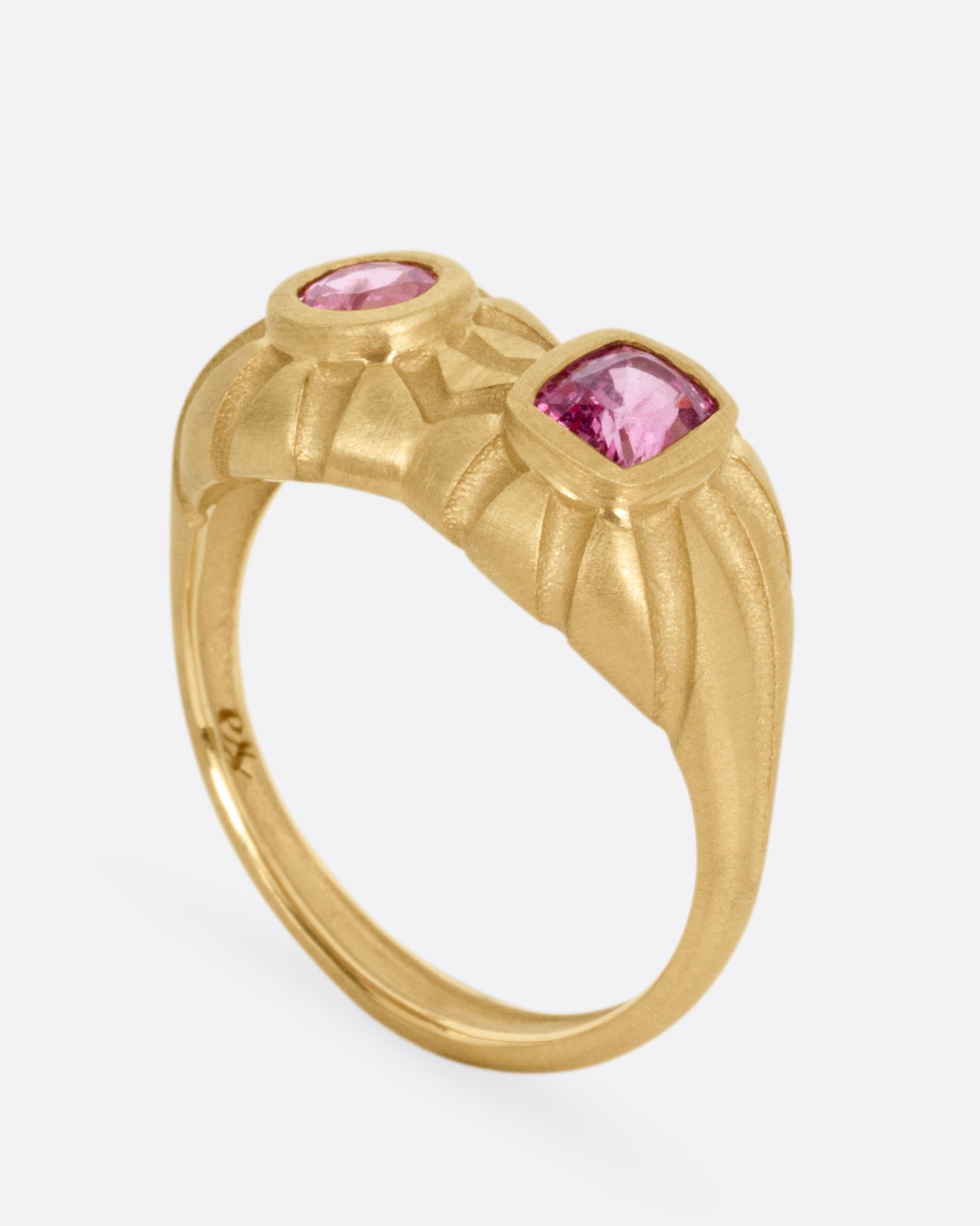 Double Helios Pink Spinel Ring