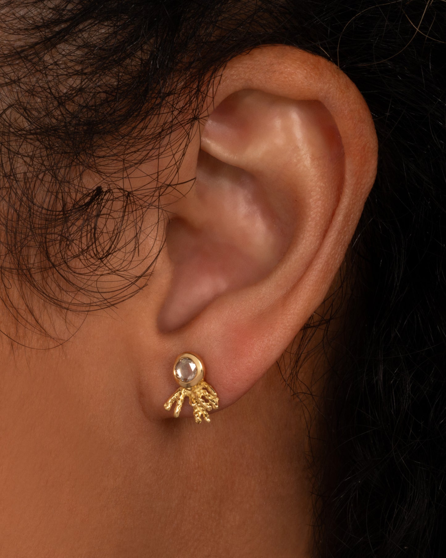 Diamond Comet Stud Earrings