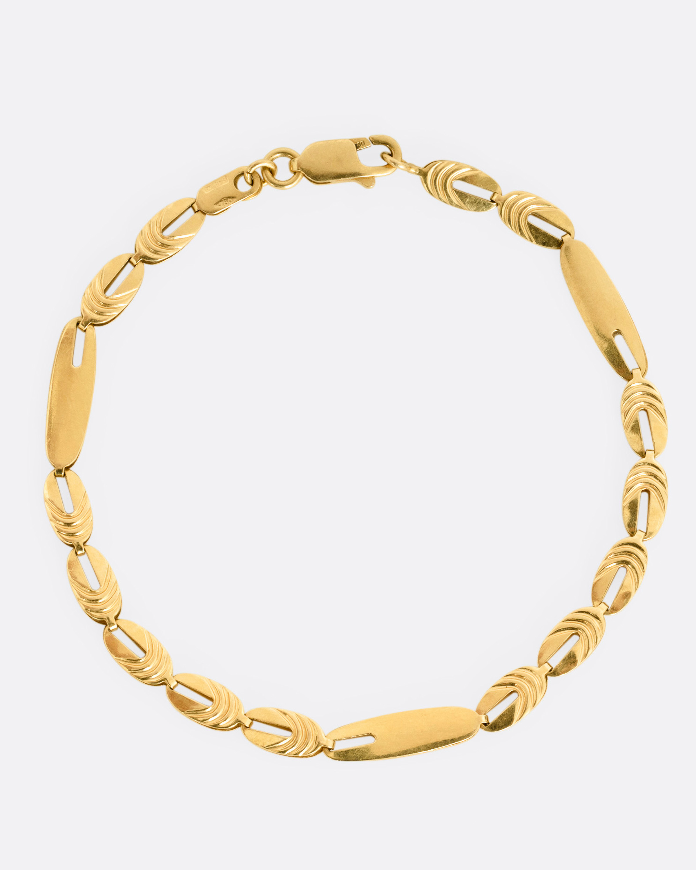 TEXTURED OVAL LINK BRACELET