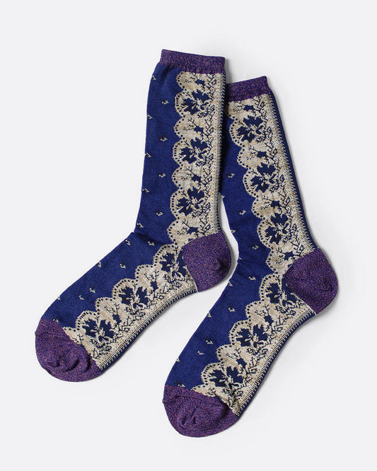 Kapital Navy Rockwell Bandana Socks
