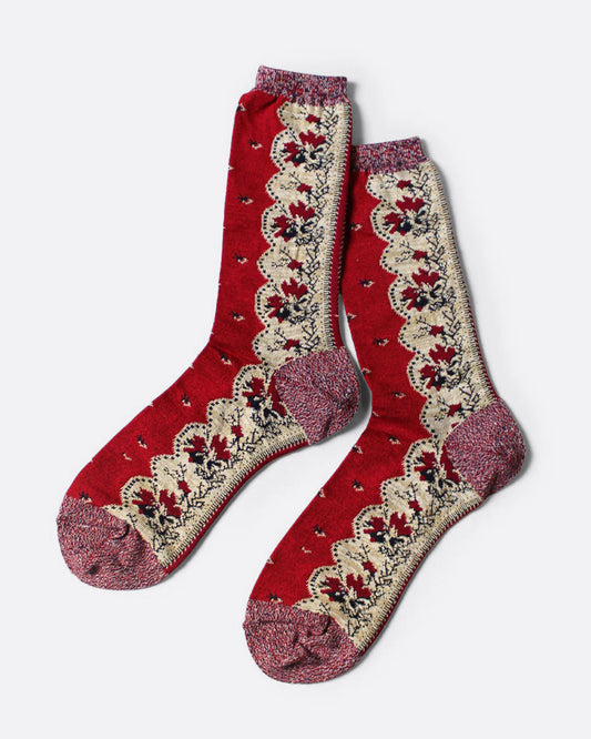 Kapital Red Rockwell Bandana Socks
