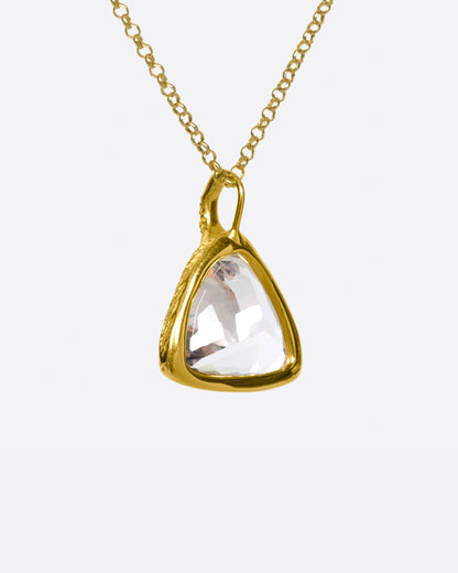 This stone pendant is nothing short of spectacular, but the added diamond accents around the setting don't hurt.