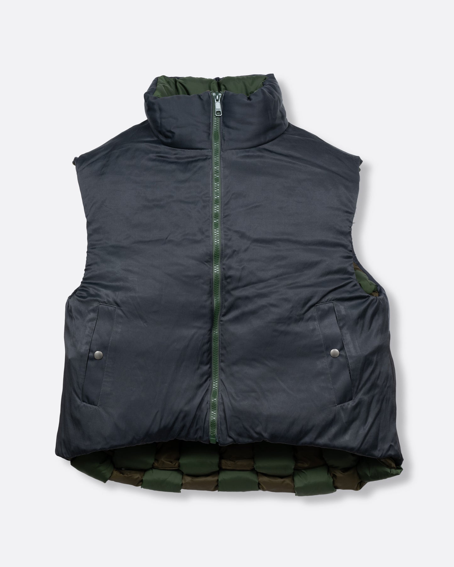 Kapital Khaki Green Keel Weaving Vest