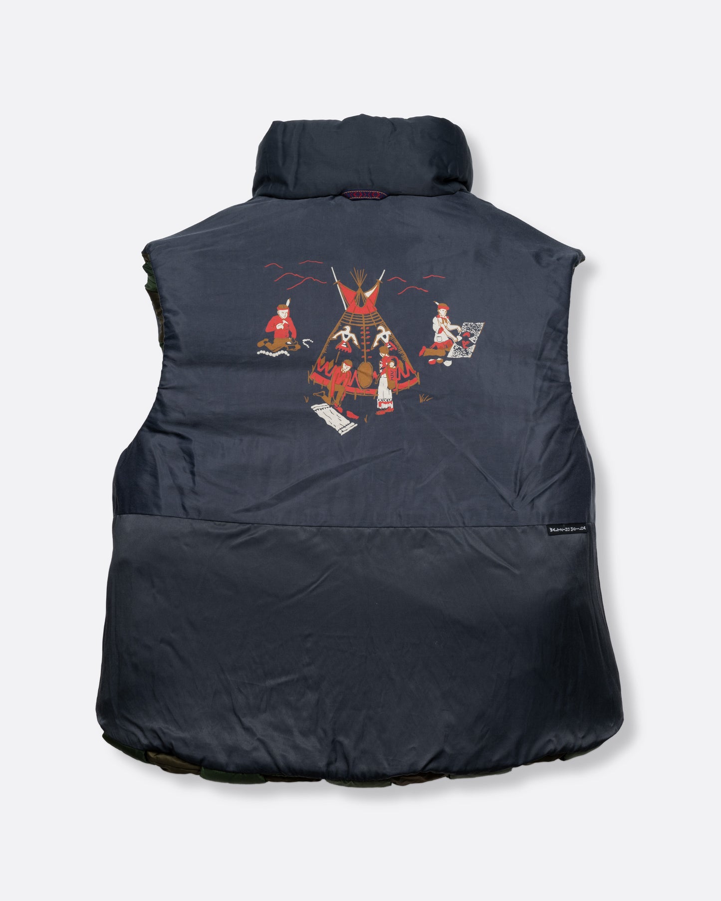 Kapital Khaki Green Keel Weaving Vest