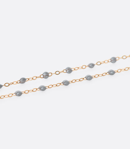 Rose gold resin bead bracelet, shown in another resin color