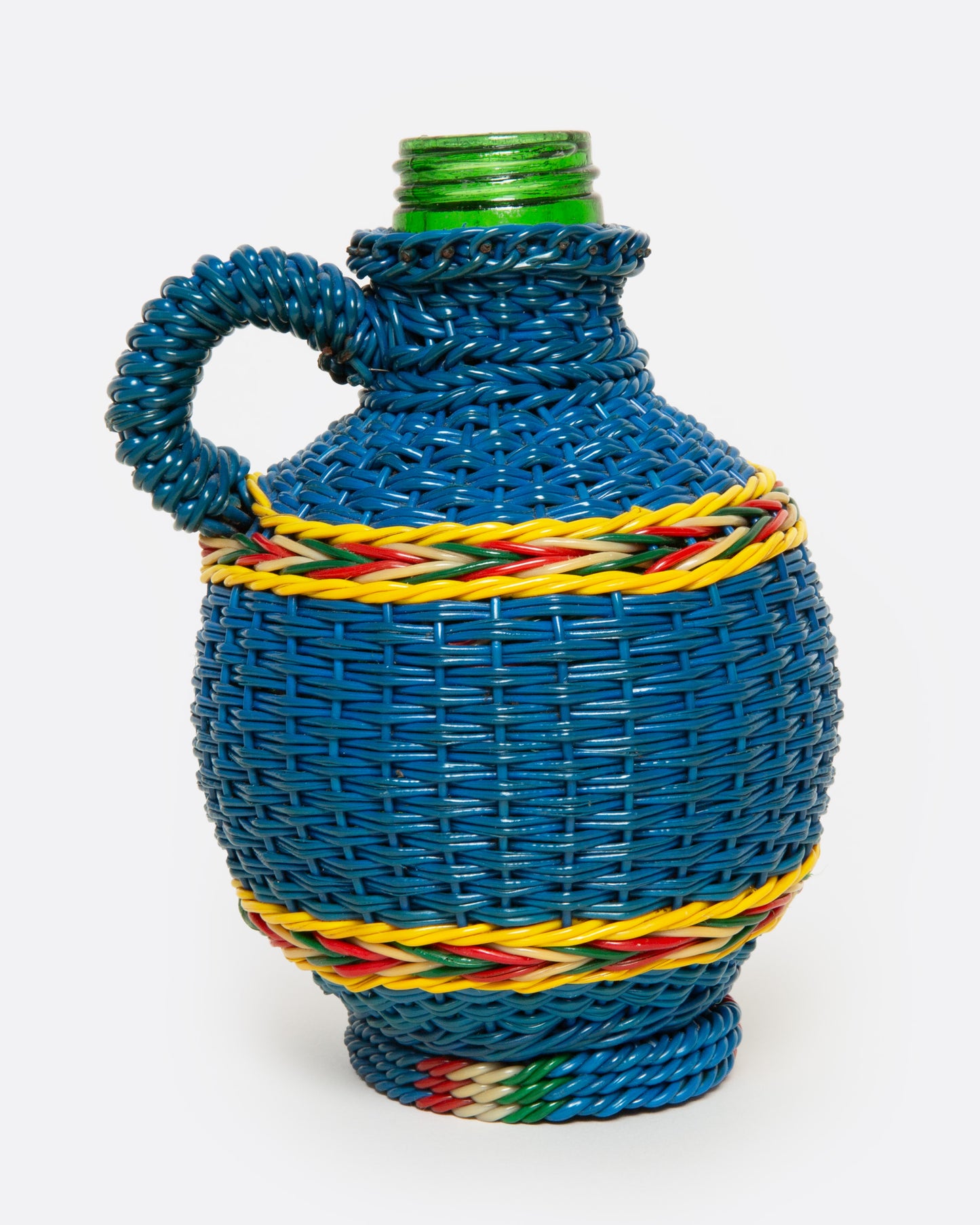 Blue and Yellow Hungarian Miner's Bottle