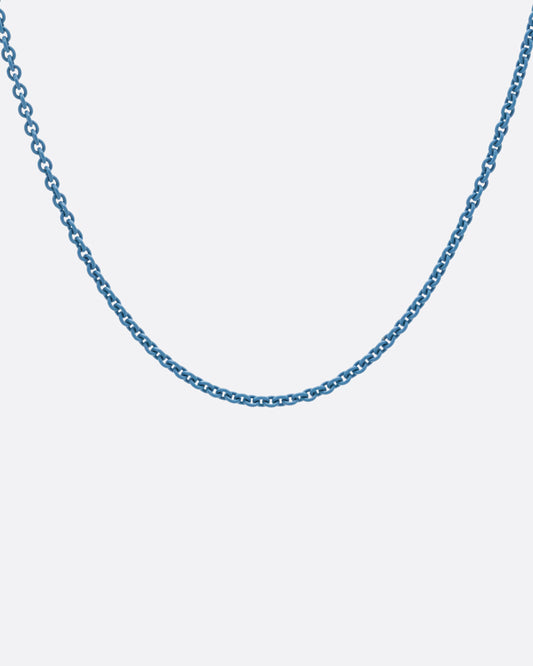 Powder Blue Acrylic Coated Chain Necklace